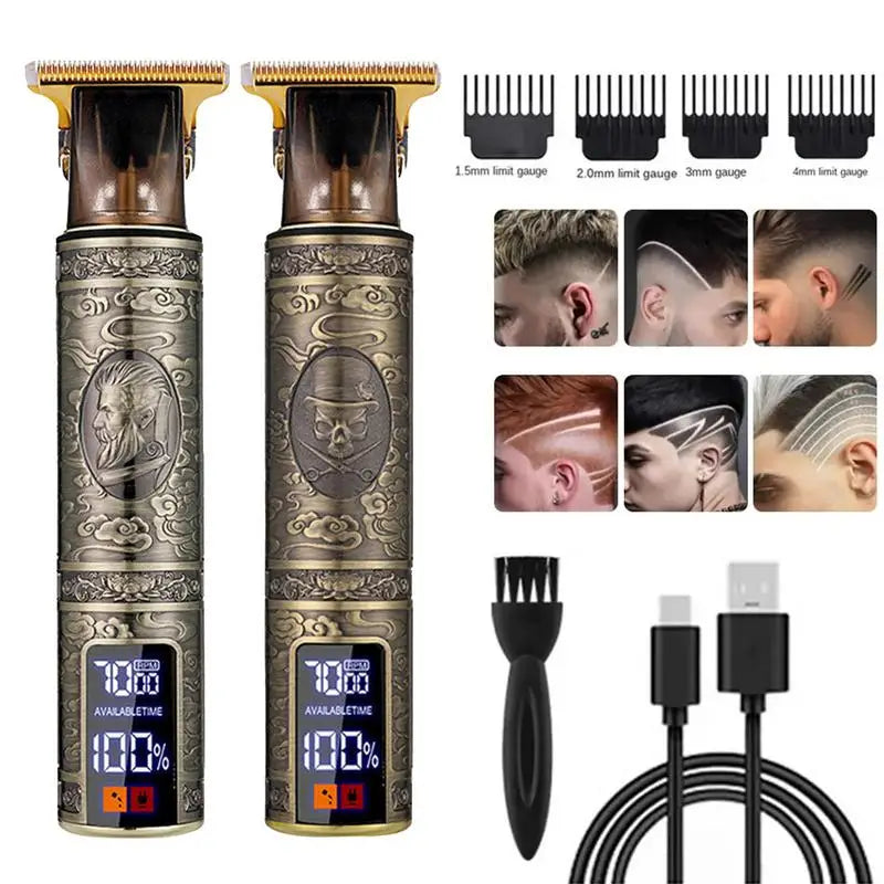 Hair Trimmer Barber Clippers USB Charging Shaver Electric Hairdresser Qme