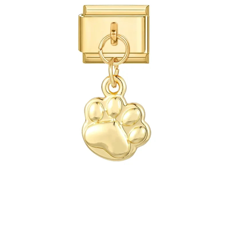 Charm Cute Cartoon Pearl Dogs Horse Pendant Italian Link Fit Bracelet