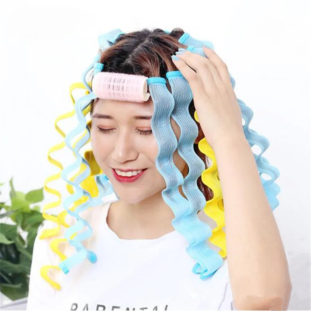 Heatless Hair Curler No Heat Rollers Soft Curls Curling Rod Roller Qme