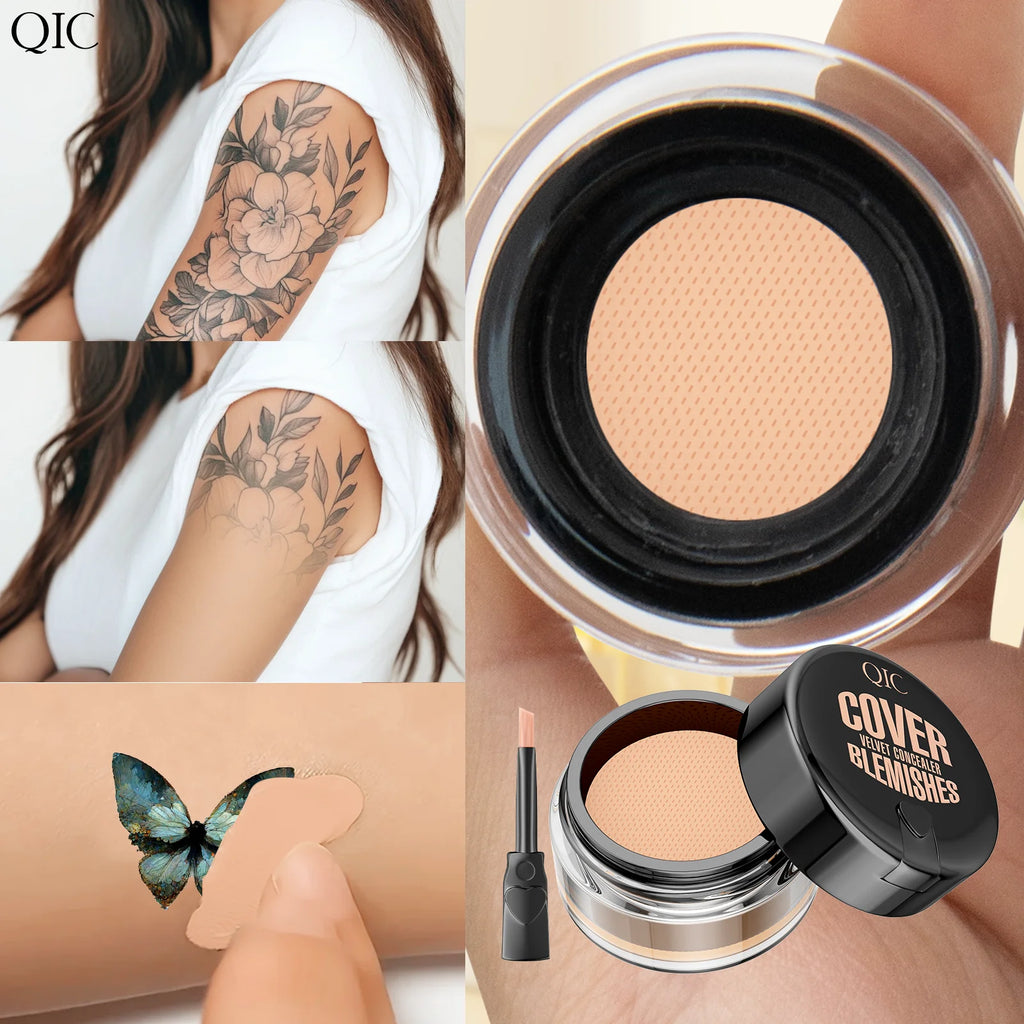 QIC Hydrating Eye Brightening Concealer Contour Cream Full Coverage Long Lasting Correcting Eye Concealer, Perfect Look Makeup Qme