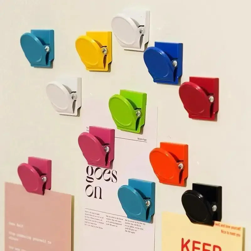 5-Piece Magnetic Office & Fridge Clips Multi-Color Multi-Functional File Organizers Suitable for Home, Kitchen, and Office Use Qme MULTI