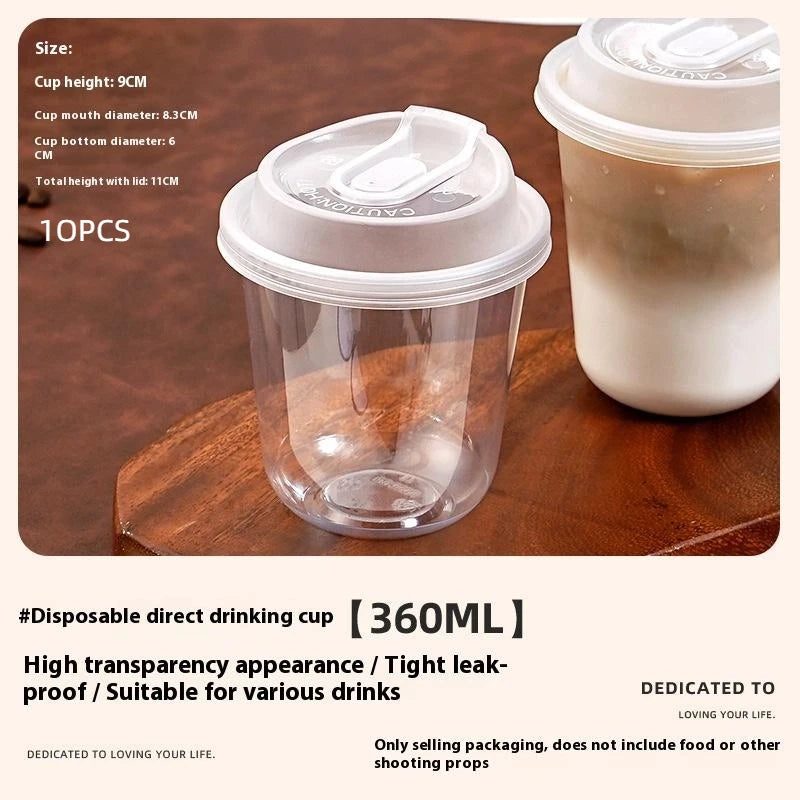 Transparent Coffee Cups Lids U-shaped Disposable Drink Milk Tea Qme A1