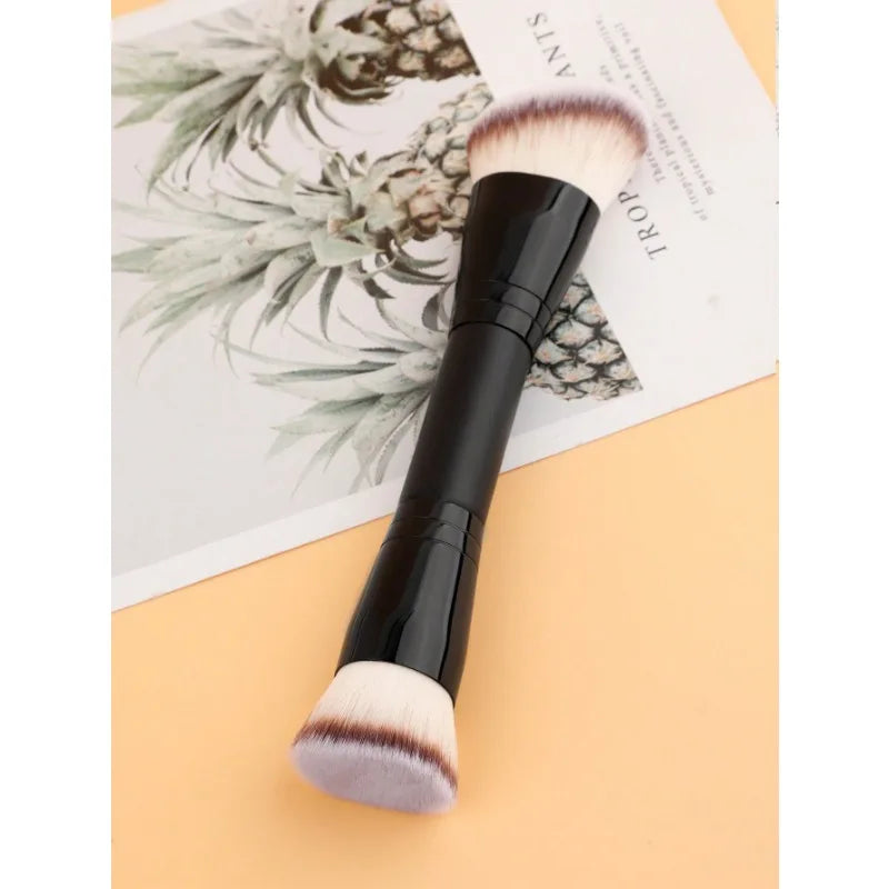 Double End Makeup Foundation Brush Blending Liquid Pressed Powder Qme