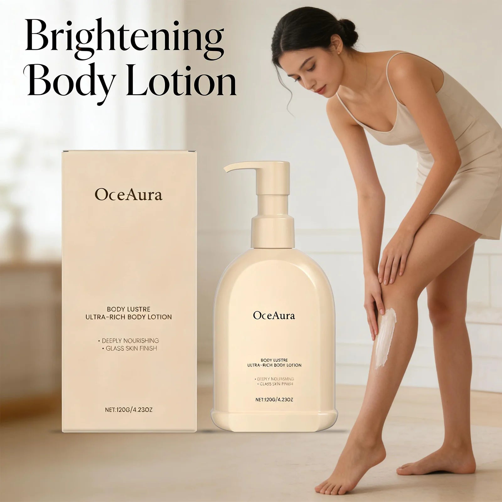 Whitening Body Lotion Lighten Dull Reduce Pigmentation Delay Aging Qme