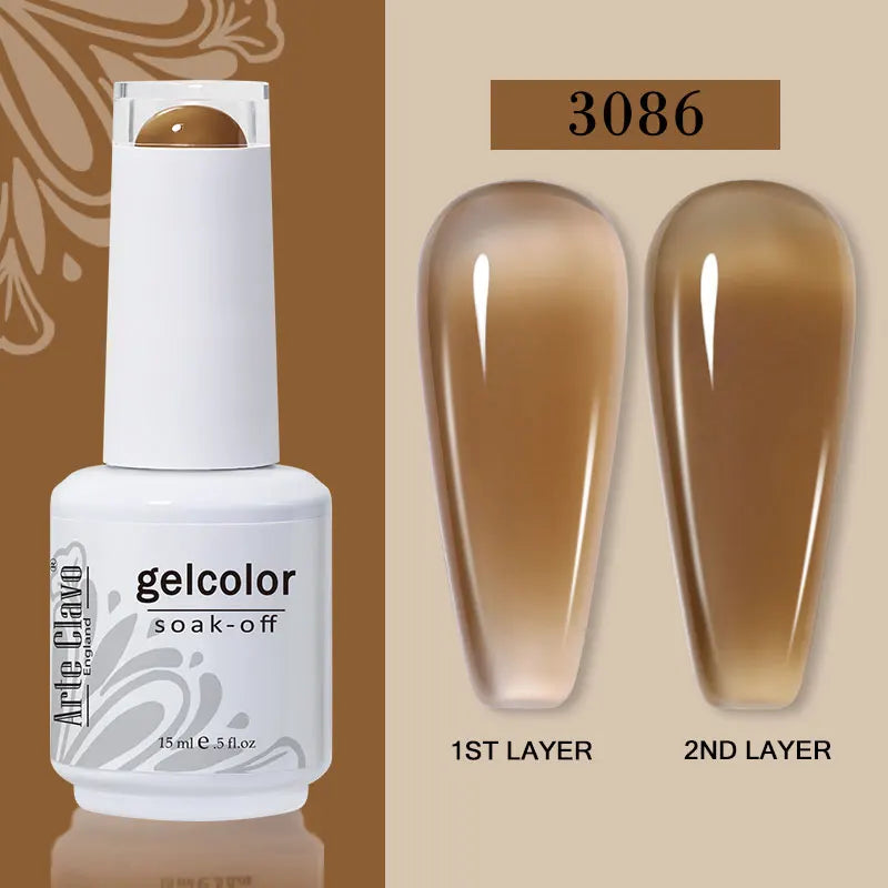 Arte Clavo Jelly Gel Polish Translucent Manicuring UV Nail Semi