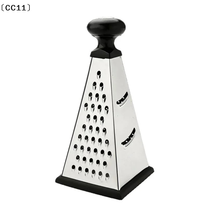 Stainless Steel 4 Sided Pyramid Grater Non Slip Handle Perfect Home Qme