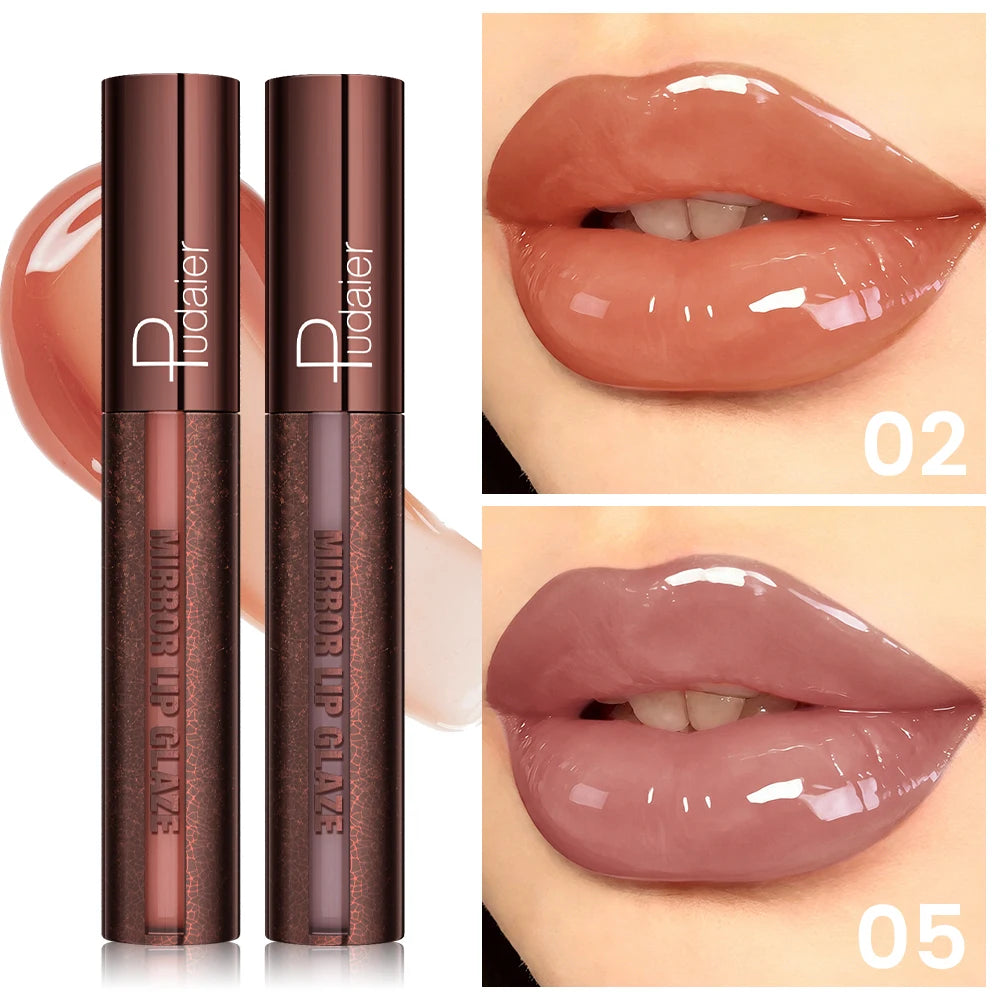 Glass Shine Lip Gloss Hydrating Plumping Mirror Glaze Waterproof Long Qme