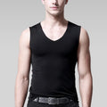 Men's Sleeveless T-shirt Vest Sports Ice Silk Fitness Undershirts Underwears Slim Fit Top Sports Sleeveless Breathable Singlet Qme BK 4XL