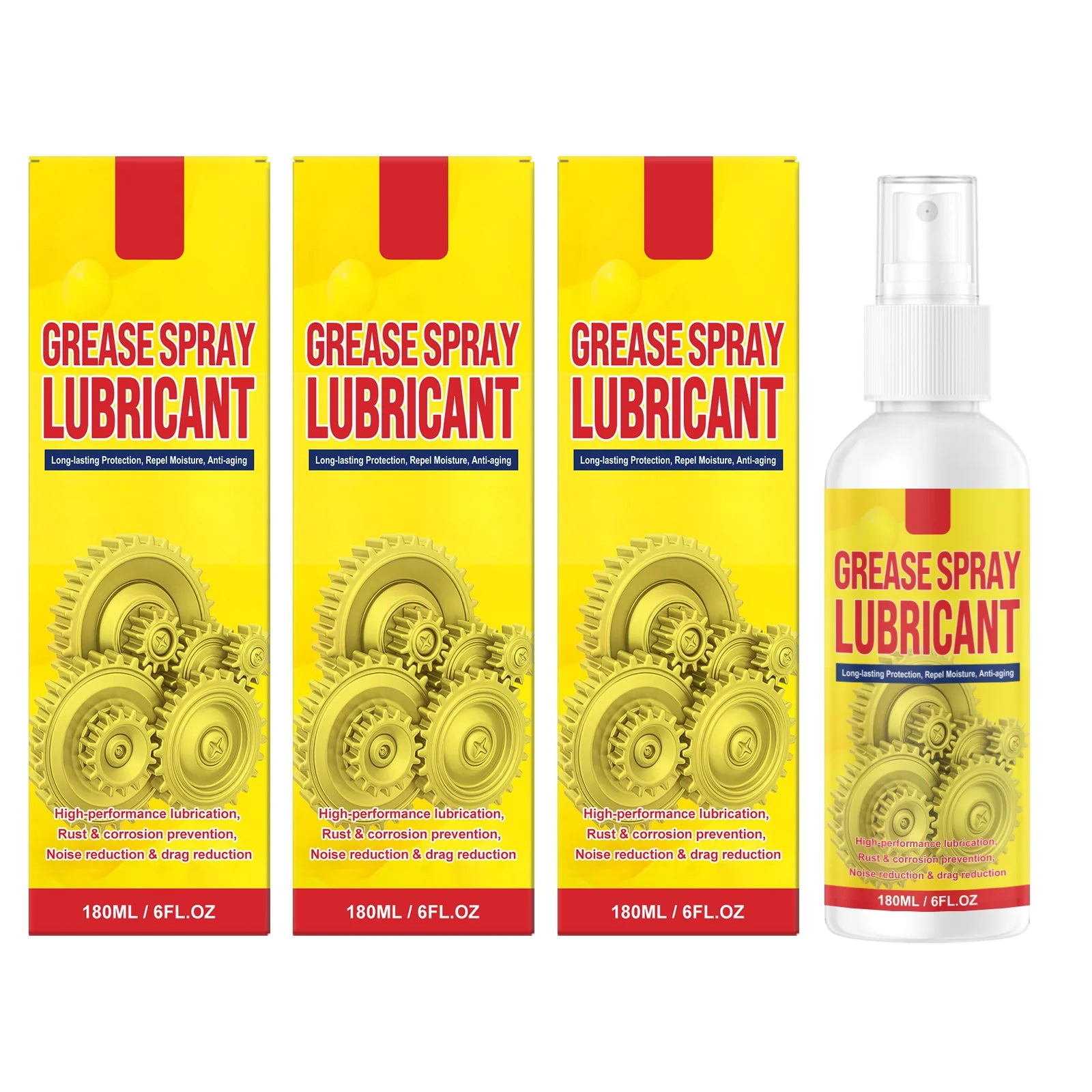 Multi-purpose Rust Remover Eliminate Rust Stains Reduces Friction & Noise Waterproof Long-Lasting Protection Rust Removing Spray Qme 3 x 180ML Boxed