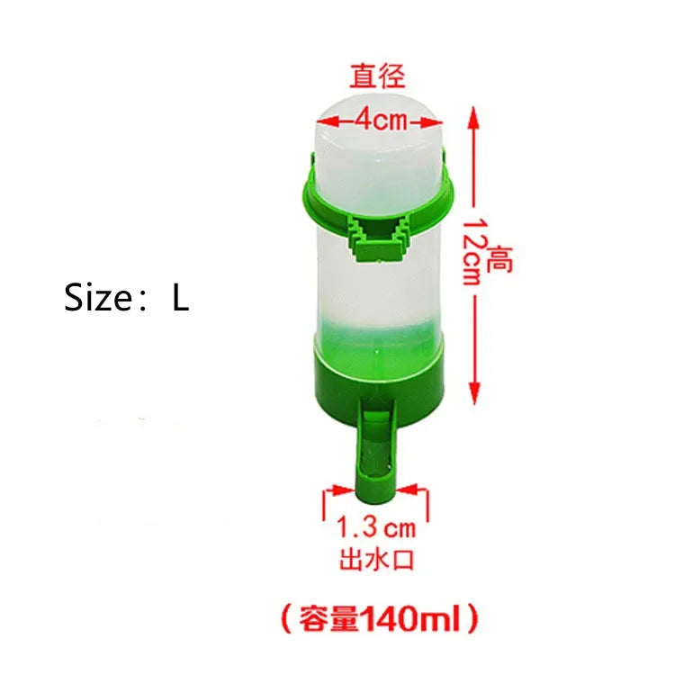 4Pcs/Lot Bird Feeder Waterer Drinker Pet Clip For Bird Feeder Parrot Pet Water Dispenser Agricultural Equipment(size:M/L) Qme 4pcs L