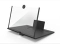 10/12 inch Portable Multi Functional HD Amplifier Mobile Phone Screen Amplifier HD Screen Magnifying Glass HD Screen Magnifier Qme 10 inch black