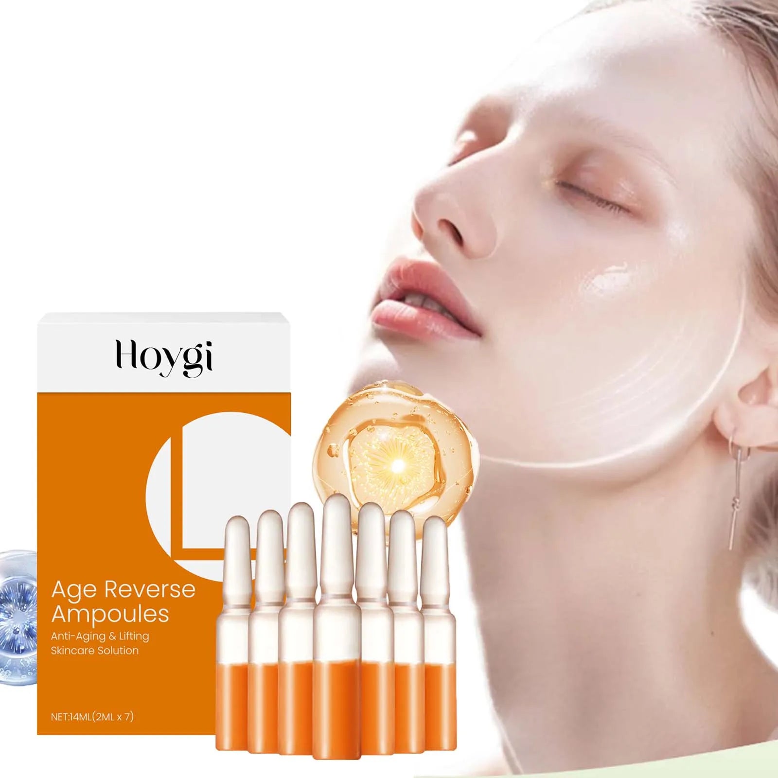 Astaxanthin Ampoule Essence Smoothing Wrinkle Tightening Fade Fine Lines Brighten Shrink Pores Moisturizing Face Care Essence Qme