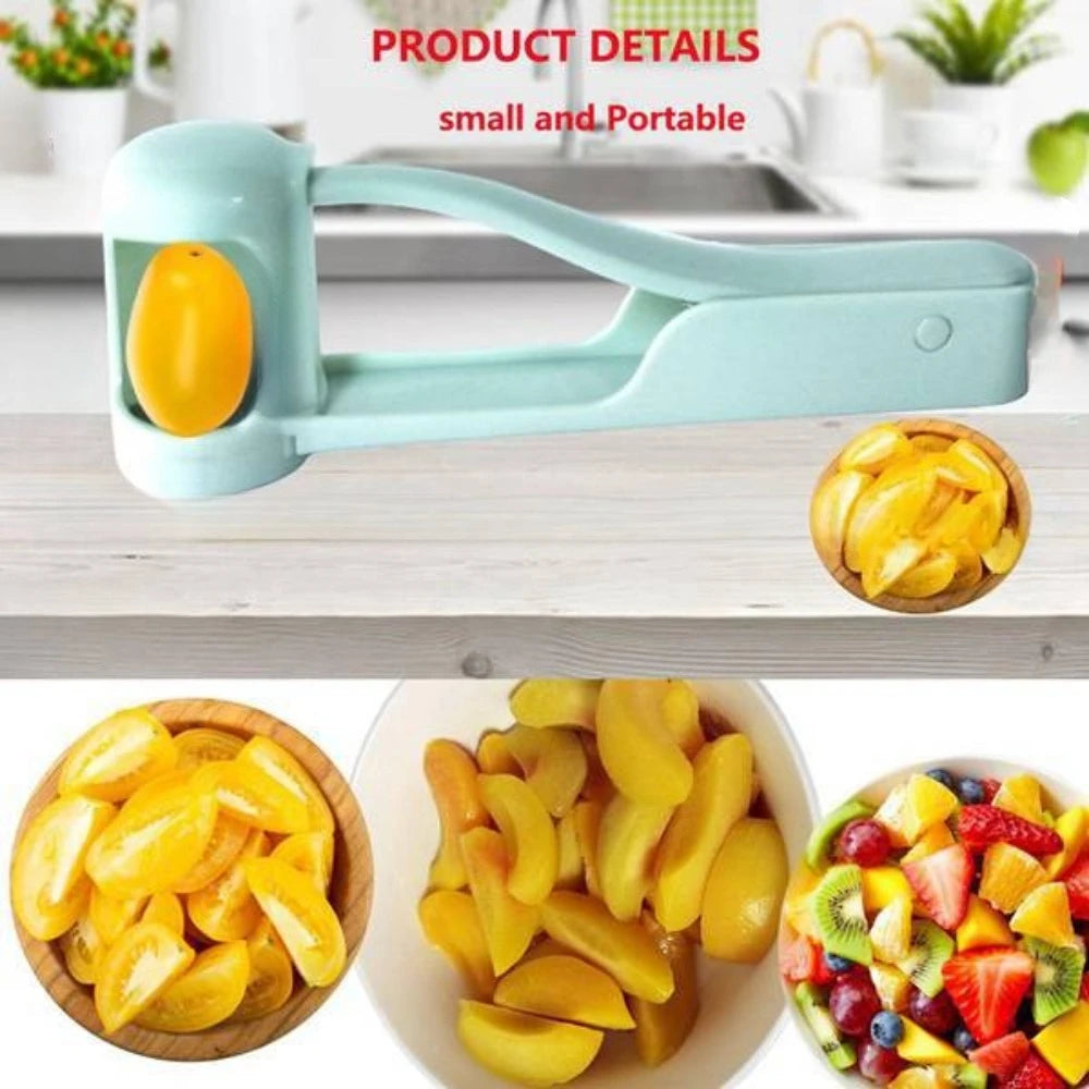 Safe Fruit Cutting Gadget Lightweight Cherry Tomato Grape Splitter Practical Kitchen Tool for Kids Daily Fresh Fruit Use Qme