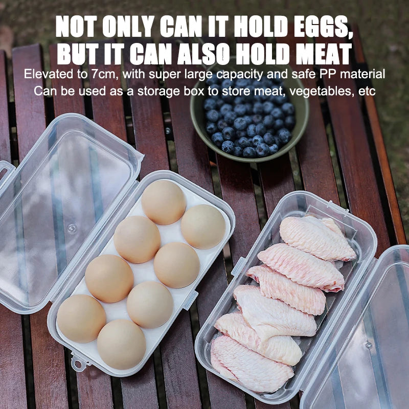 Egg Box 3 4 8 Grids Holder Container Outdoor Camping Picnic Eggs Case Qme