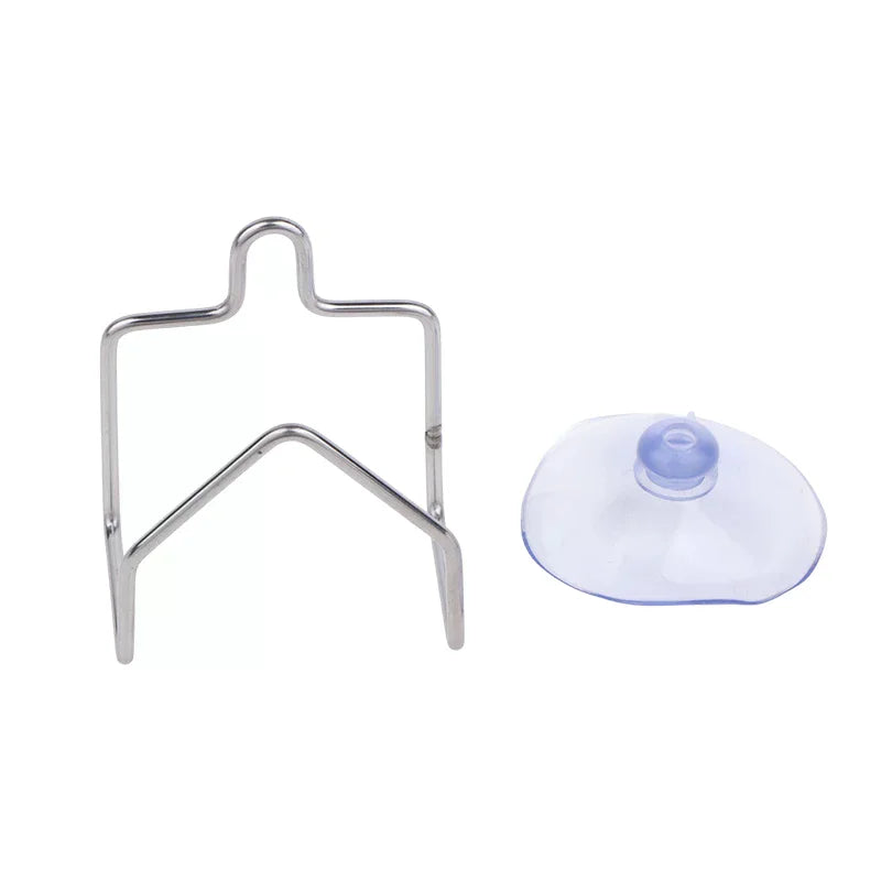 1/2/3Pcs Stainless Steel Drain Rack Suction Cup Cleaning Cloth Shelf Dish Drainer Sponge Holder Sink Kitchen Organizer Qme