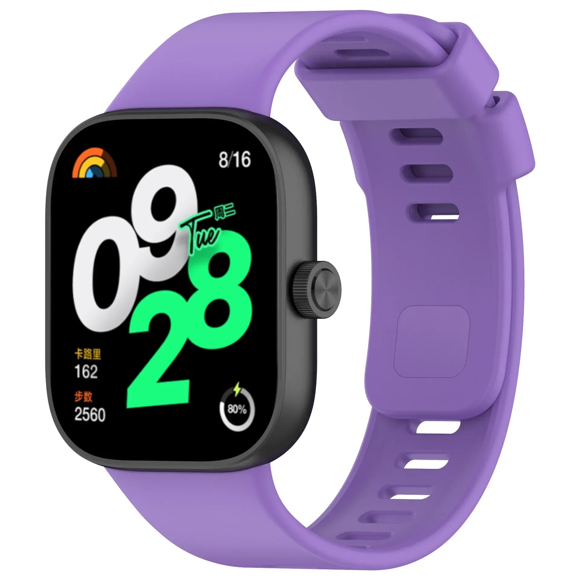 Original Silicone Strap For Redmi watch 4 SmartWatch WristBand For Redmi watch 4 Bracelet Band Watchband Sport Accessories Qme Purple for Xiaomi Mi Band 8