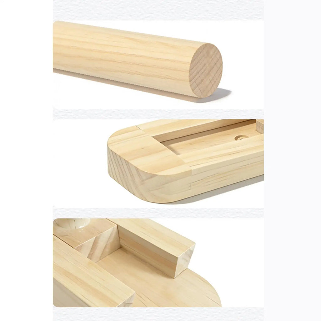 Coat Rack Wall Mount Wooden Clothes Holder Hat 3 Movable Hooks Qme China Mainland