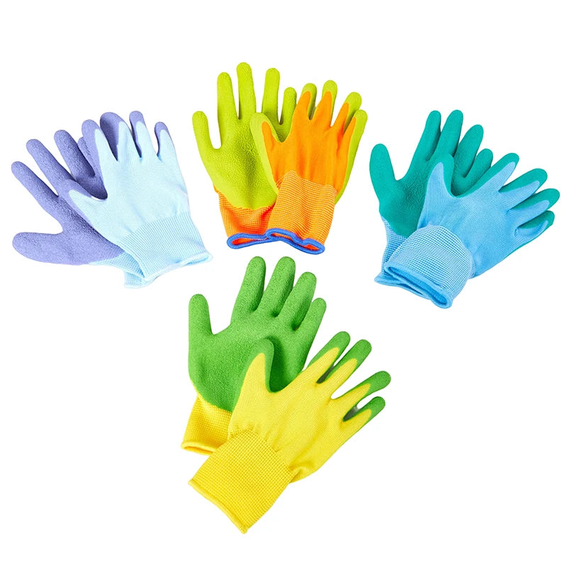 1Pair Breathable Children Gardening Gloves Durable Waterproof Anti Qme