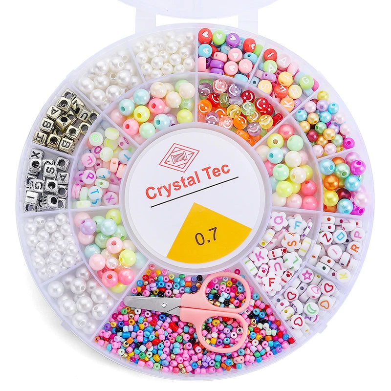 Clay Beads Bracelet Making Kit Seed Letter Alphabet DIY Art Craft Beads Kit with Charms for Jewelry Making Crafts Gifts 8 Styles Qme kit 5