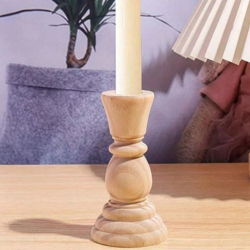 Wedding Party Birthday Home Table Decoration Wooden Candlesticks Qme