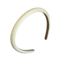 Sweet Cream Colors Women Headband Padded Korean Style Thin Headband Leather Hair Hoop Temperament Hair Band Wash Face Qme Beige