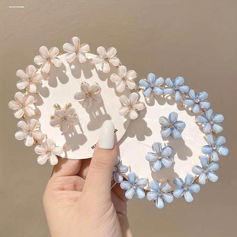 Mini alloy resin small flower small grab clip hair accessory small hair clip side clip bangs clip small hair clip Qme