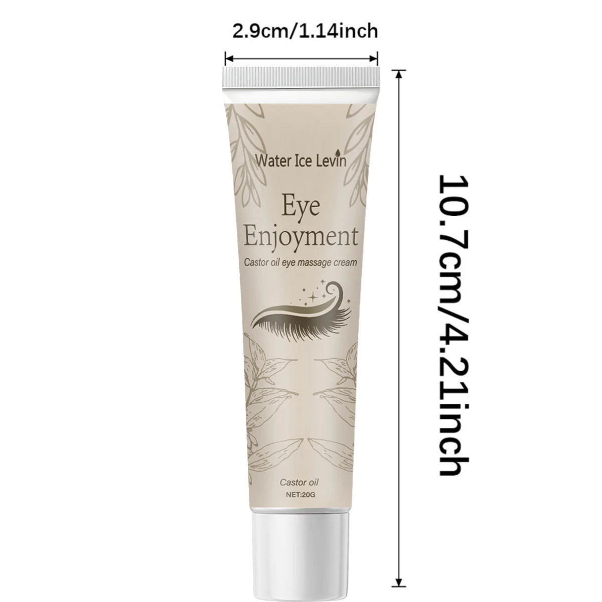 Water Ice Levin Castor Oil Eye Massage Cream 20g | Deep Anti-Wrinkle + Firming Treatment | Banish Bags, Dark Circles & Fine Lin Qme