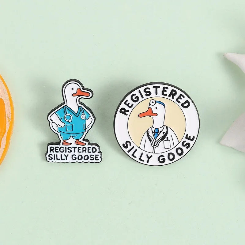 Cute Cartoon Duck Doctor Enamel Pin Lovely Animal Medical Theme Metal For Backpack Clothing Decor Collection Holiday Small Gifts Qme
