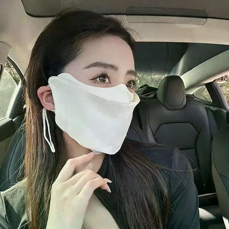 Drinking Water Neck Protection Sun Ice Silk Mask No Trace UV Cycling Qme