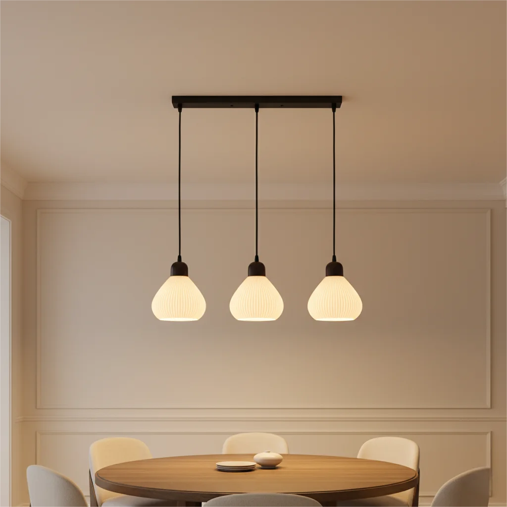 White Pendant Lights For Kitchen Dining Room Home Decor Bar Dining table Glass Hanging lamp Aisle Ceiling Lamp Qme