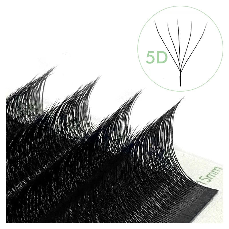 NATUHANA W Shape Eyelashes Extensions 3D 4D 5D 6D Shaped Brown Black Qme