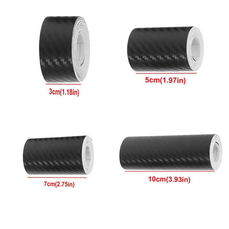 3-10cm Width Carbon Fiber Automotive Tape Car Door Edge Guards Door Sill Protector Anti Collision Film Scratch Cover Strip Tape Qme