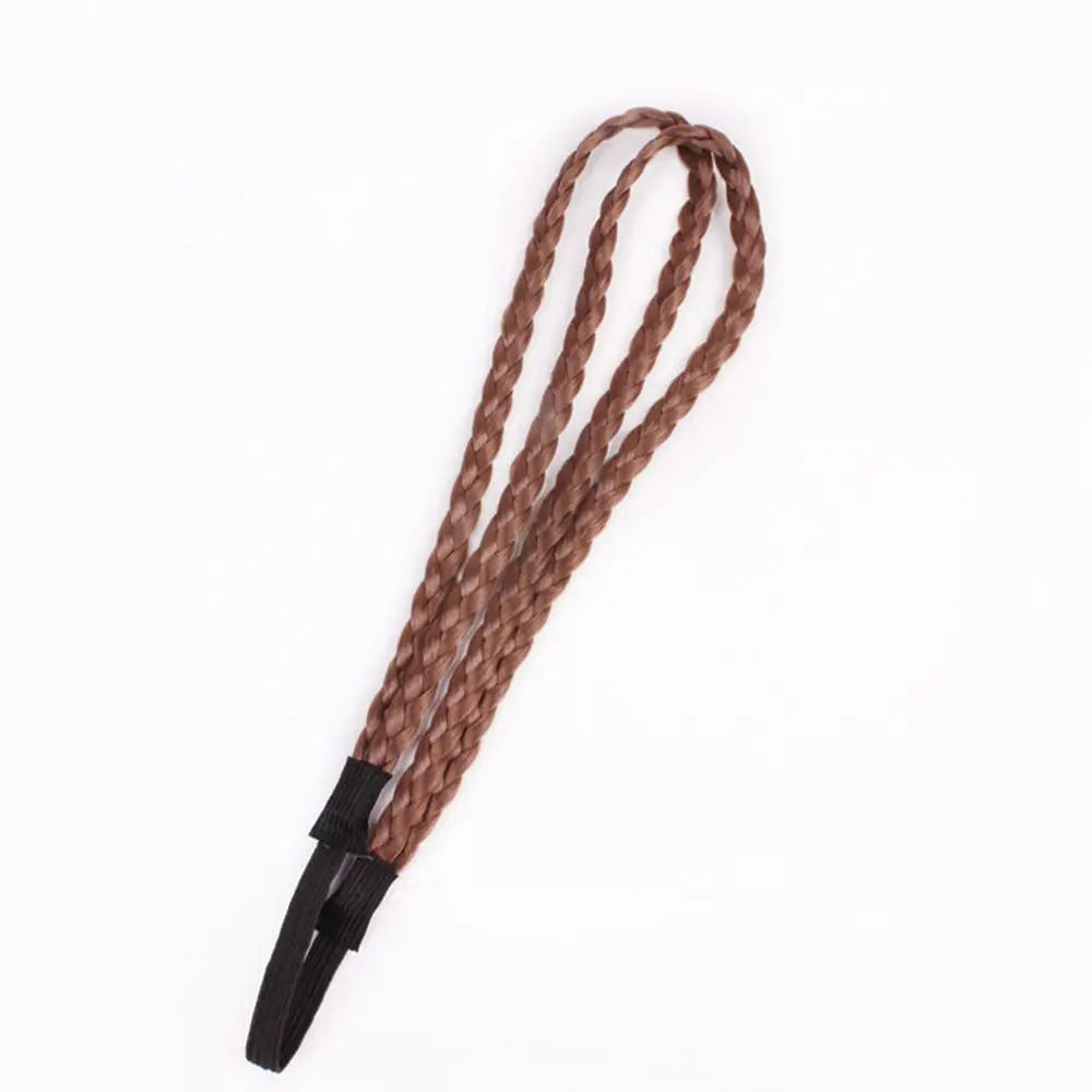 Fashion Twist Headband Head Hoop Hair Accessories Headwear Wig Qme brown