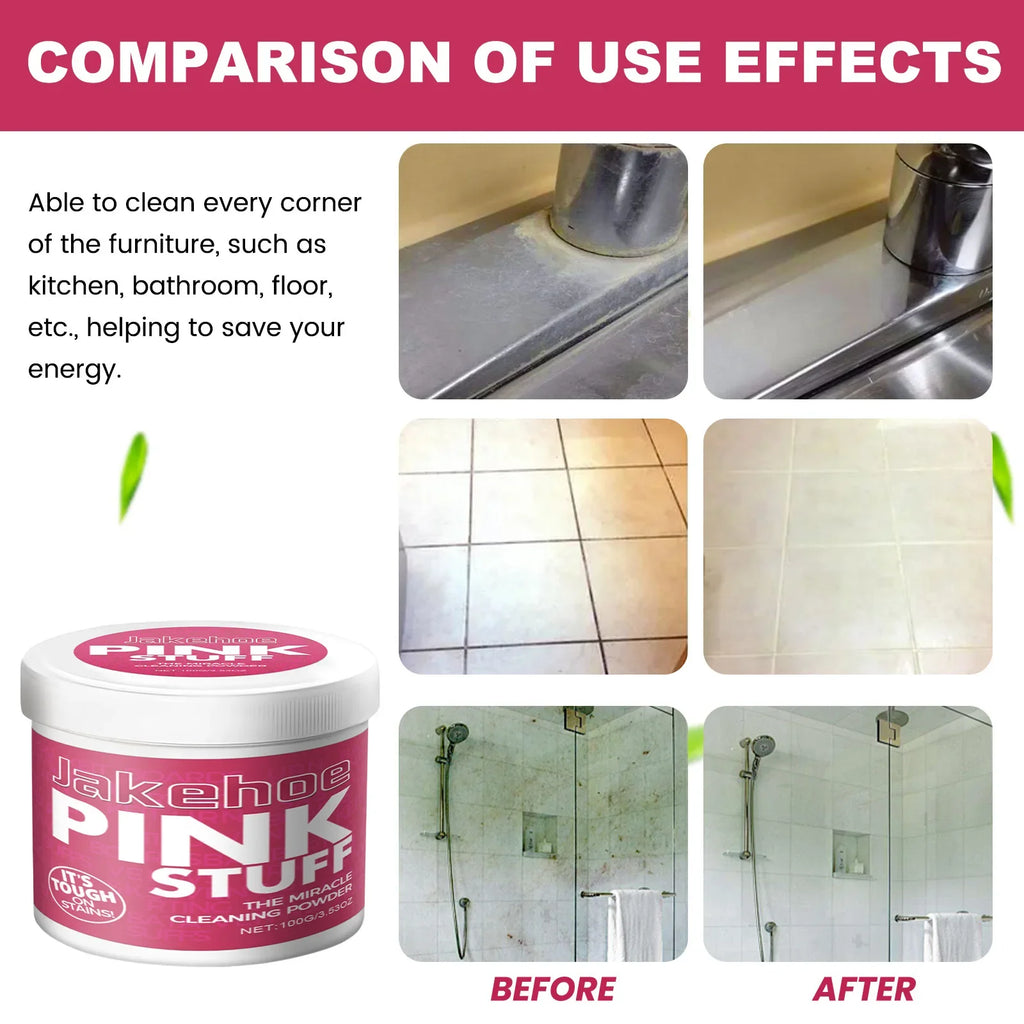 Kitchen Powder Cleaner Grease Away Clean All-Purpose Heavy Oil Pollution Stain Water Spot Removal Whiten Bubble Cleaning Powder Qme