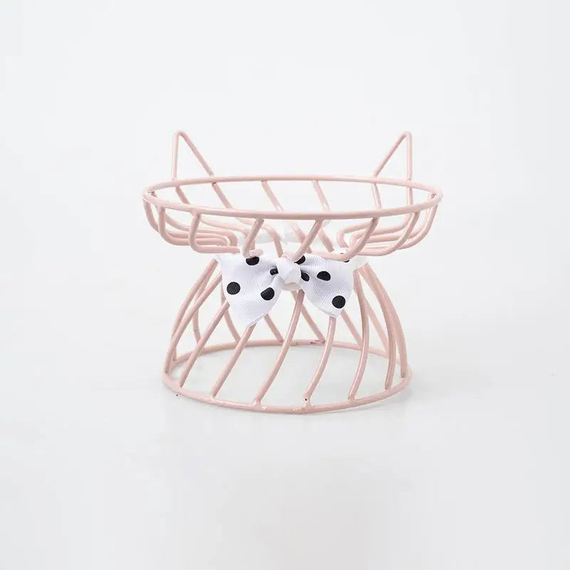 Cats Dogs Outdoor Feeding Drinking Accessories Doggie Cat Stand Bowl Qme Pink