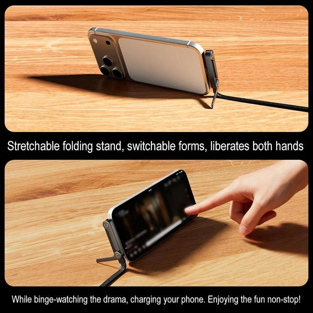 USB C to Type C 240W 2 IN 1 Cable Foldable Holder Data Cord Fast Charging Braided Elbow PD Wire For iPhone 17 16 Samsung Xiaomi Qme