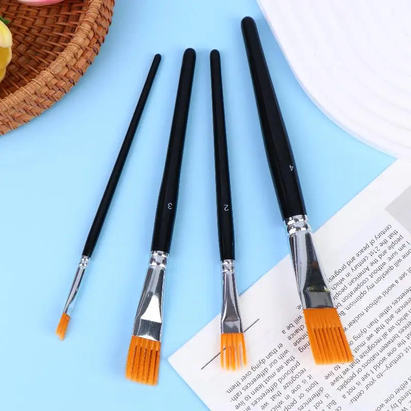 Watercolor Paint Brushes Ergonomic Design Durable Nylon Bristles Qme
