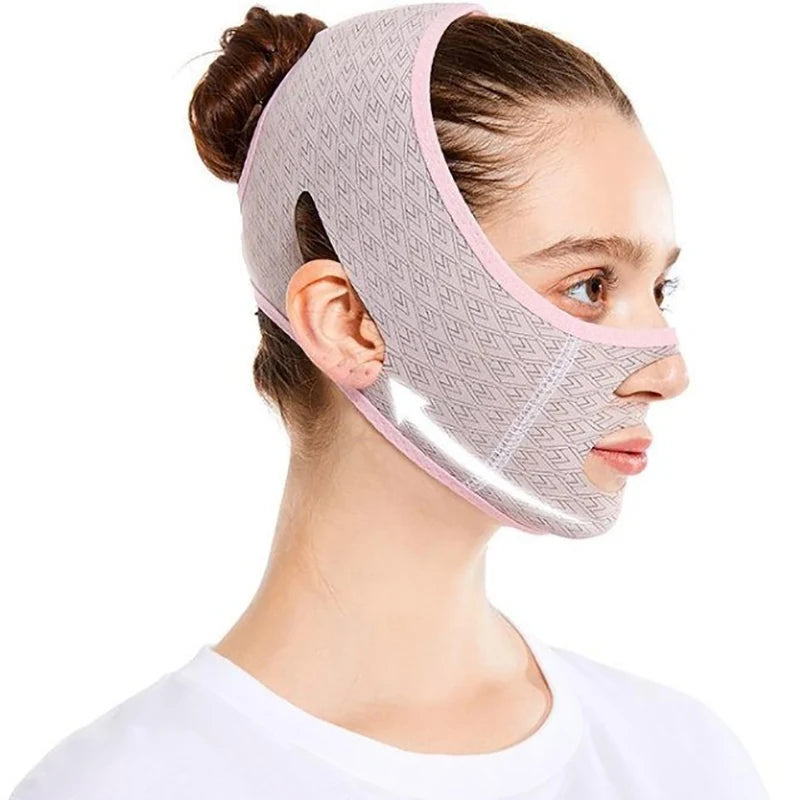 V Face Slimming Belt Facial Cheek Bandage Firm Lifting Band Qme