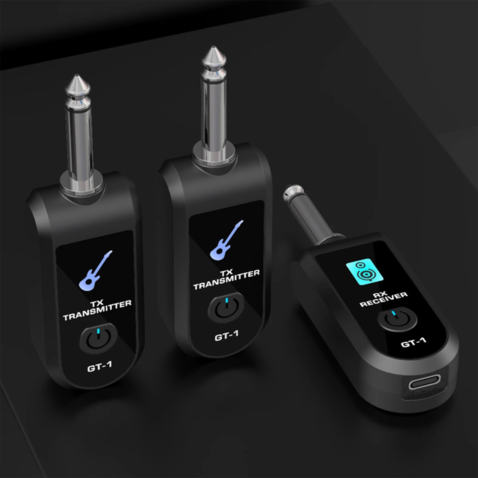 2.4G Wireless Guitar Audio Transmitter Receiver with Precise Sound Rechargeable Digital Guitar System for Electric Instruments Qme