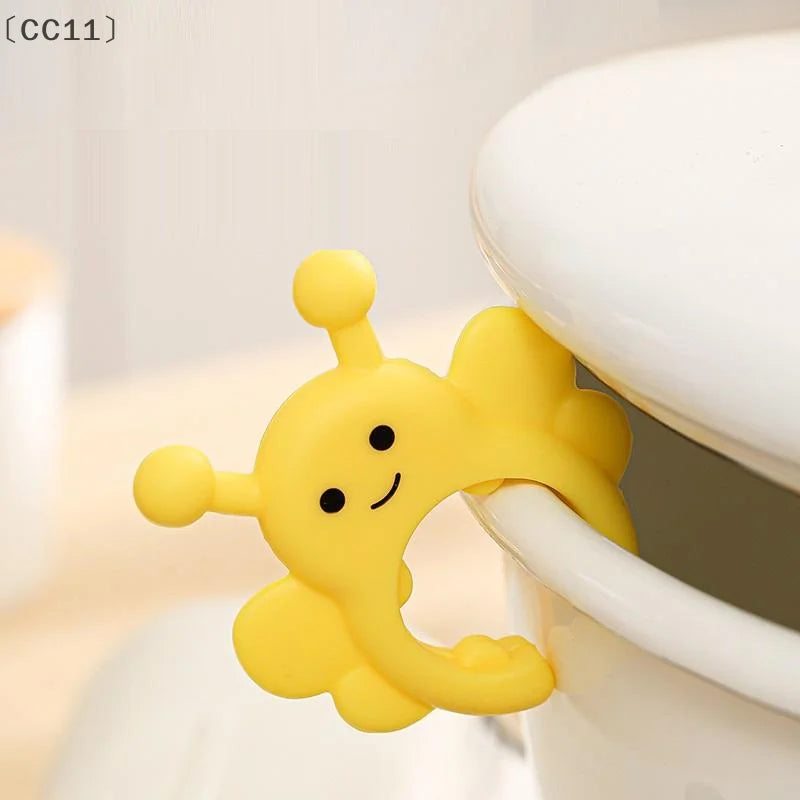 CC11Silicone Spatula Rack Little Bee Anti Scalding Overflow Pot Clip Qme