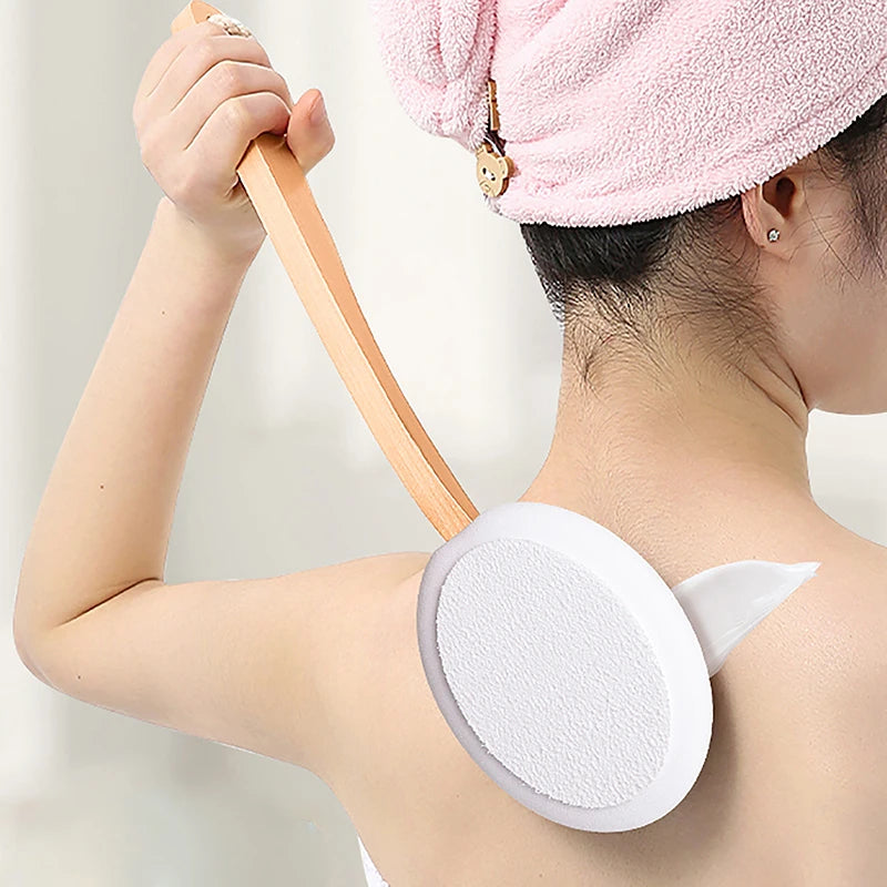Shower Body Brush Scrubber Long Handle Multi-function Sunscreen Qme