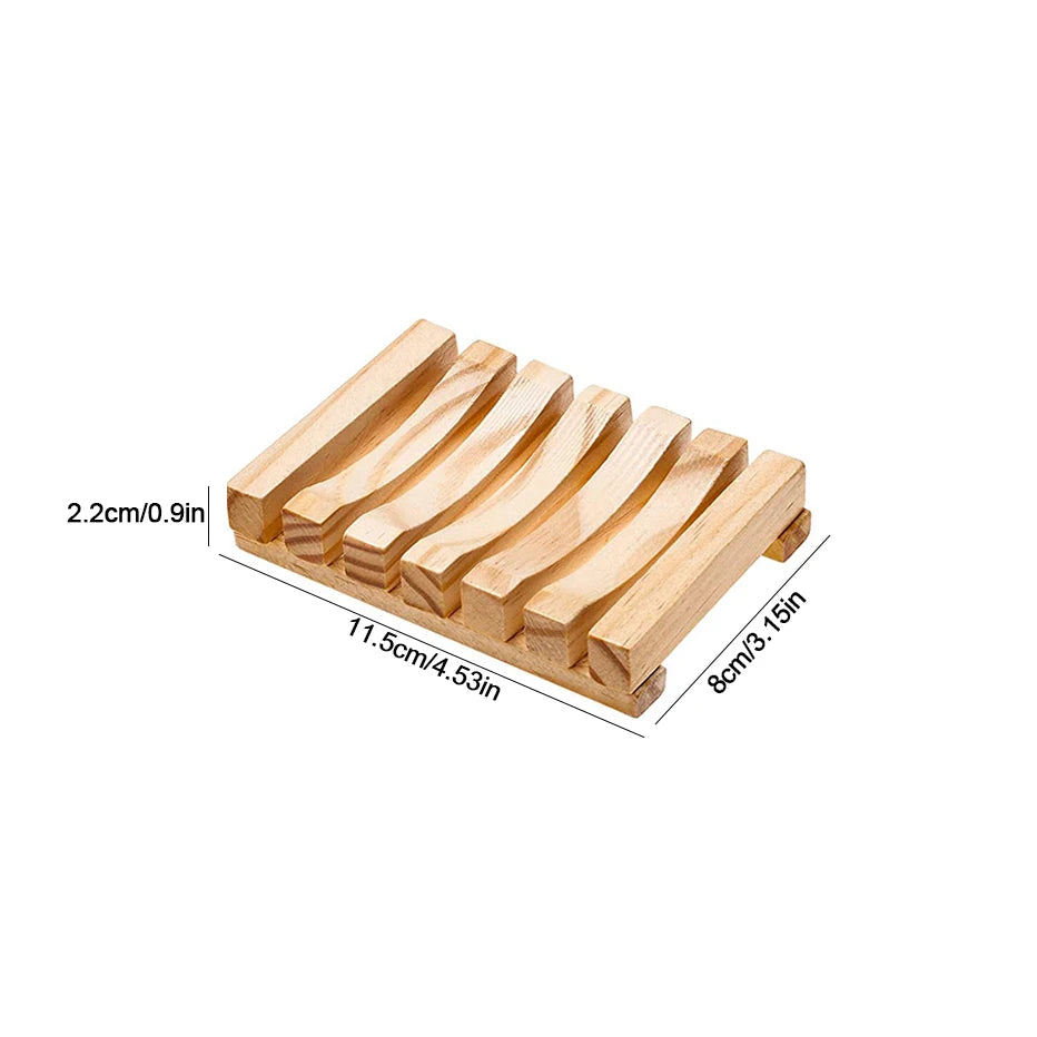 Soap Box Natural Bamboo Dishes Bath Soap Holder Bamboo Case Tray Wooden Prevent Mildew Drain Box Bathroom Washroom Tools Qme C