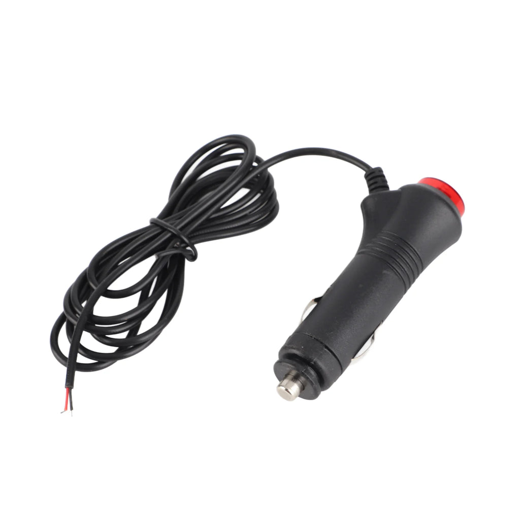 Car Male Cigarette Lighter Plug 1.5m Male Car Cigarette Lighter Socket Power Plug Adapter On Off 12V 24V Qme black