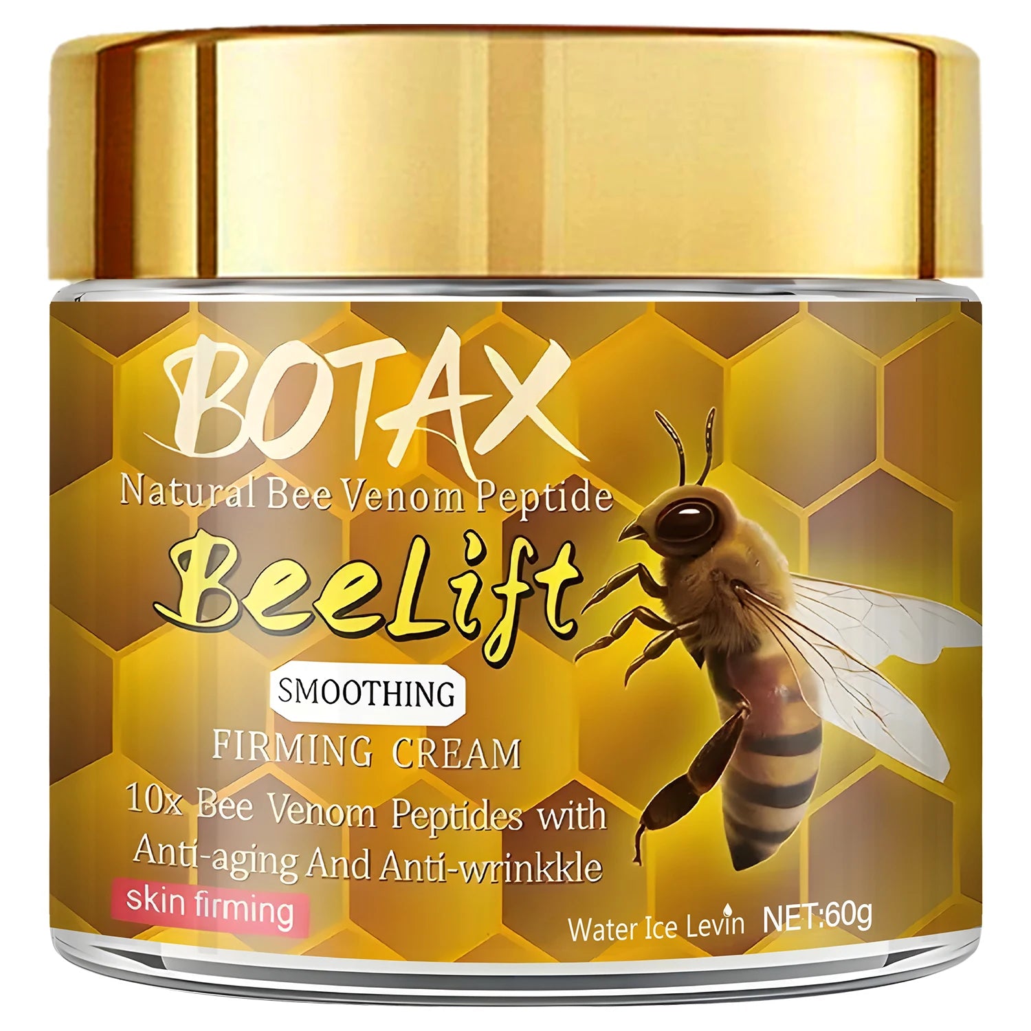 Botax Natural Bee Venom Peptide Beelift Face Cream - 10x Anti-Aging & Smoothing Firming Cream with Retinol Qme YELLOW 60g