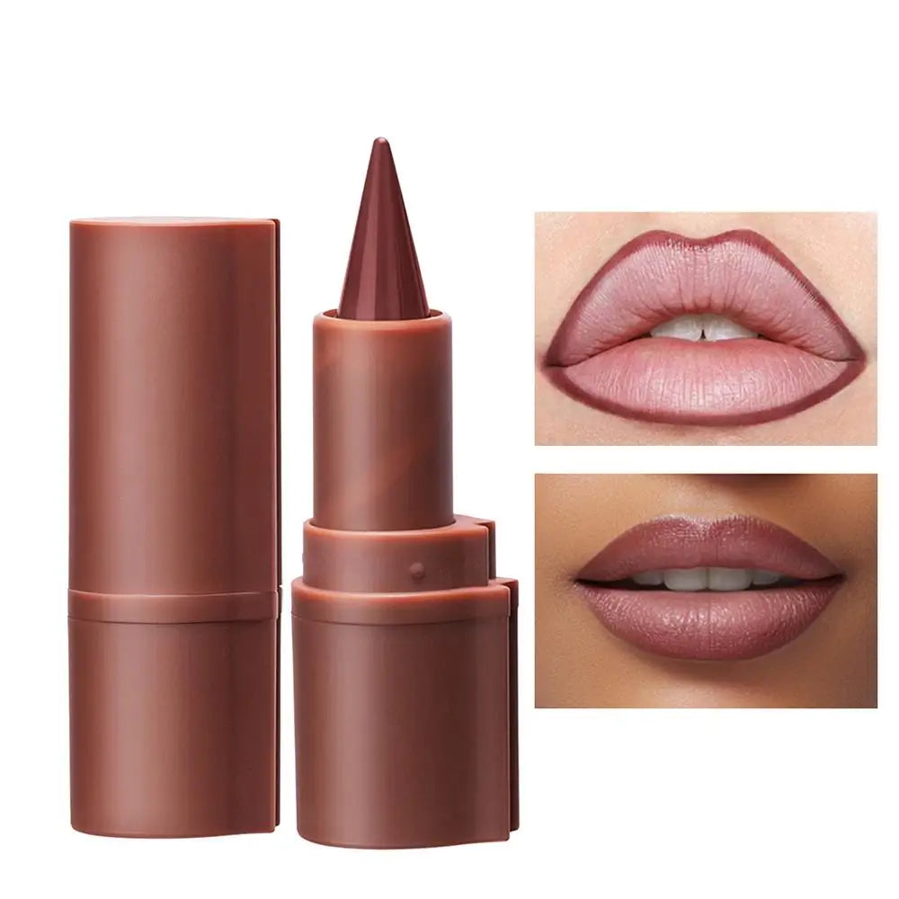 Pointed Lip Liner Slim Pencil Nude Brown Lipstick Matte Smooth Qme 03 China Mainland