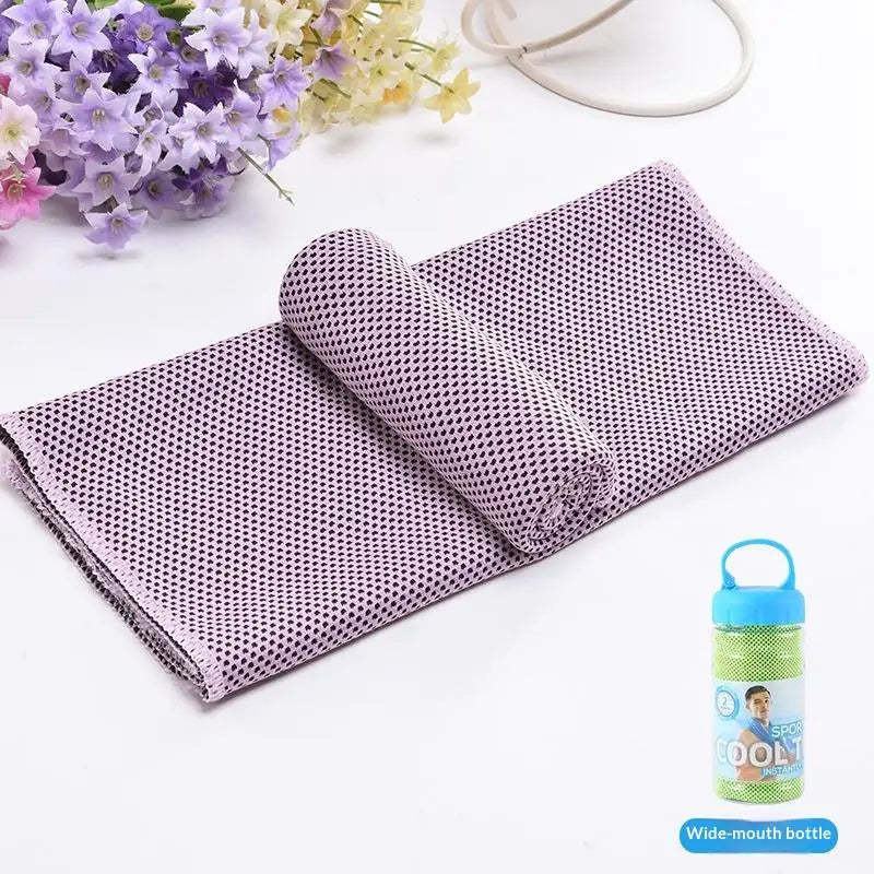 Breathable Cooling Towel Ultra Soft Microfiber Quick Drying Sunstroke Prevention Outdoor Sports Qme Pink