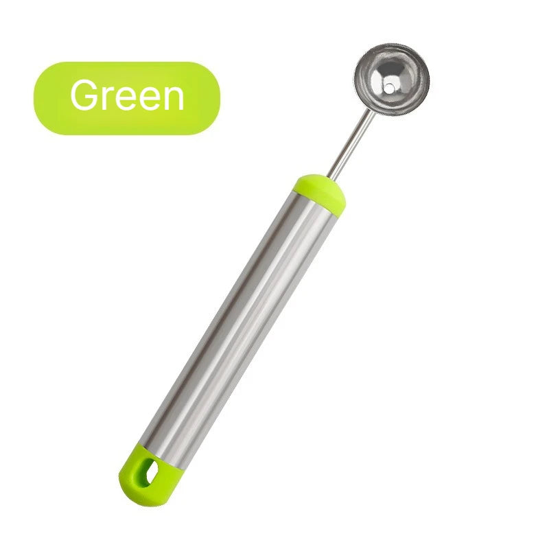 A Multi functional stainless steel fruit scoop, homemade fruit platter, dessert specific tool, fruit salad decoration accessory Qme