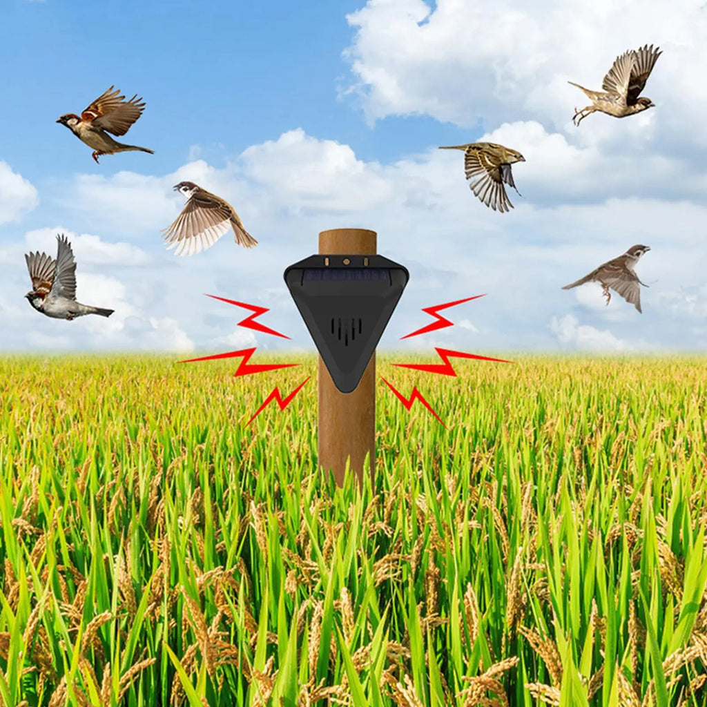Animal Repeller Hang Animal Repeller Outdoor Waterproof Bird Repellents Outdoor Animal Deterrents with 13 Modes Sound Playback Qme
