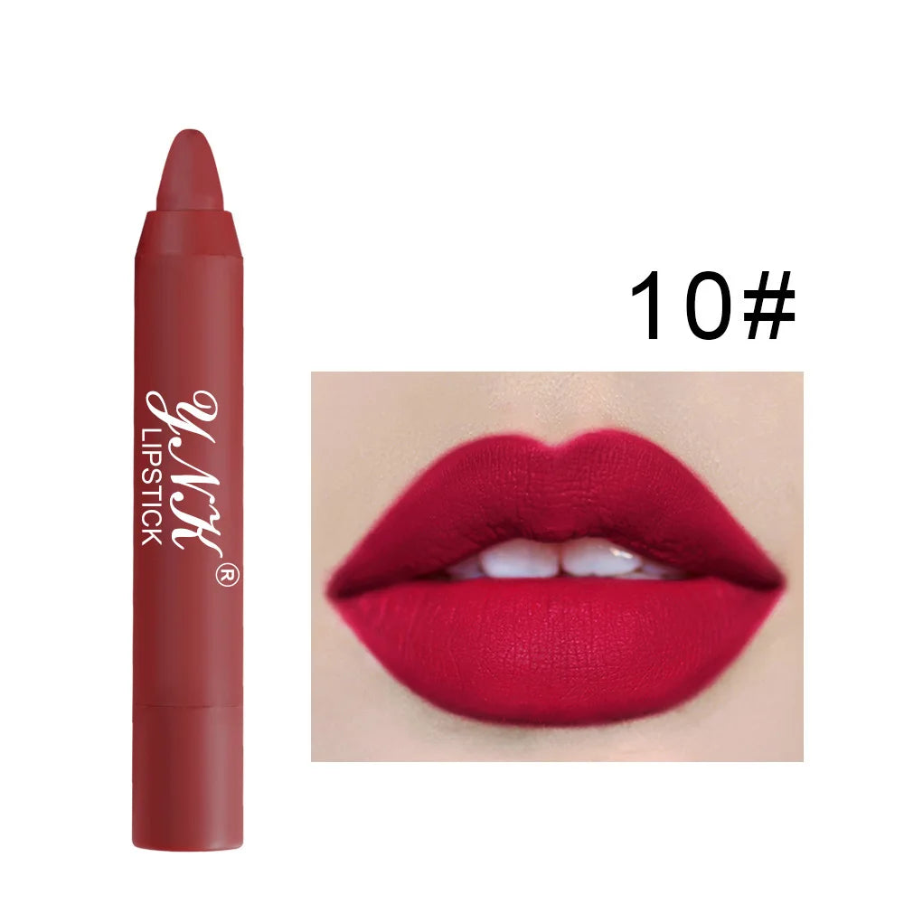 Pink Series Velvet Matte Lipstick Pen Waterproof Long Lasting Red Qme 10