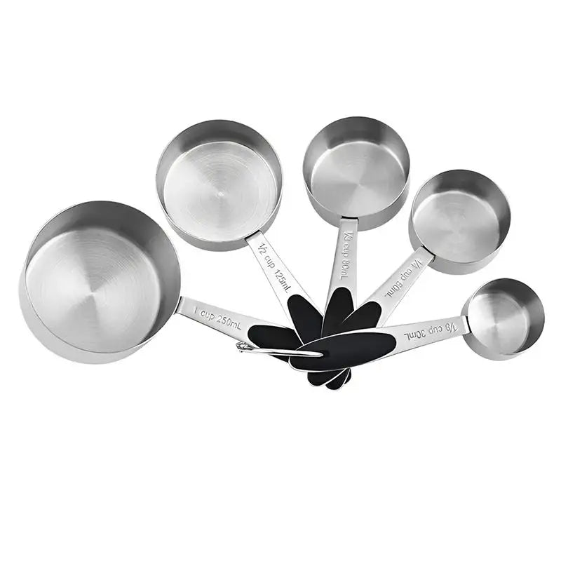 Stainless Steel Measuring Cups Spoons Kitchen Accessories Baking Cake Qme B
